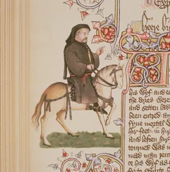 Portrait of Chaucer, from The Canterbury Tales by Geoffrey Chaucer, Ellesmere Manuscript, facsimile edition, 1911